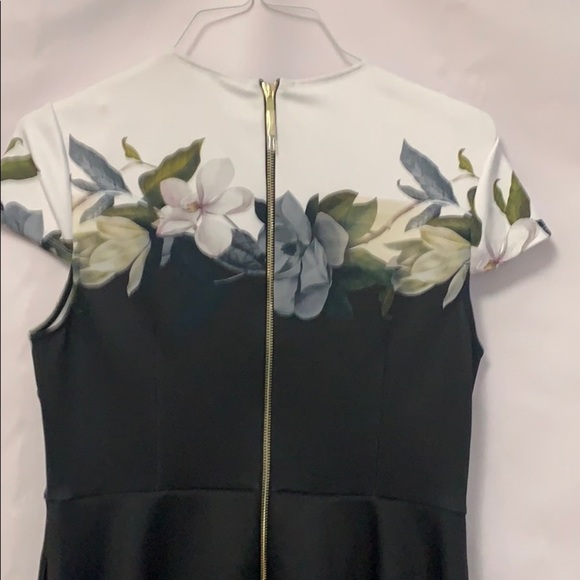 TED BAKER FLORAL DRESS SIZE 3 US 8 - Picture 3 of 6